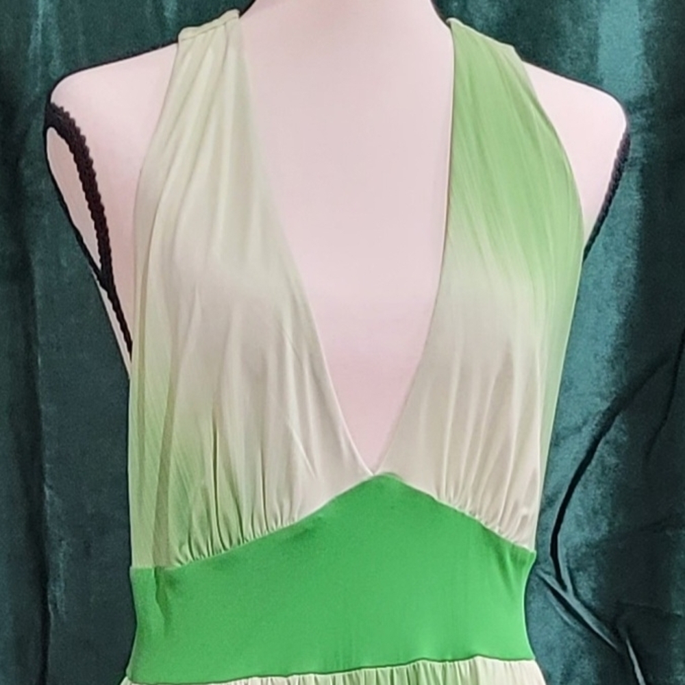 Baby Phat Green Ombre Plunge Maxi Dress - Picture 3 of 8